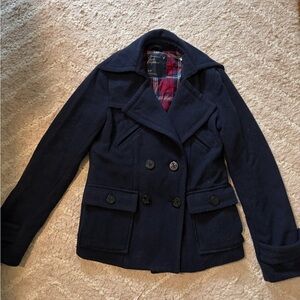 American Eagle Women's Peacoat Navy Blue, Size Small